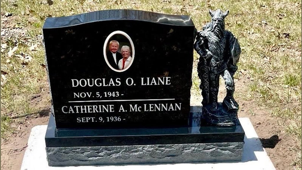 Viking statue stolen from gravestone in cemetery on Lac Mille Lacs, sheriff says — WCCO / CBS Minnesota, Waconia Community news