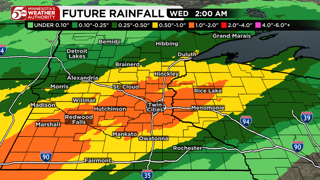 Rainy start to week, warmer days return — KSTP 5, Waconia Community news