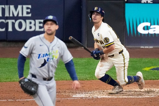 Frelick, Pratt lift Brewers to 5-4 comeback win over Rays and 2-0 World Series lead — KSTP 5, Waconia Sports news