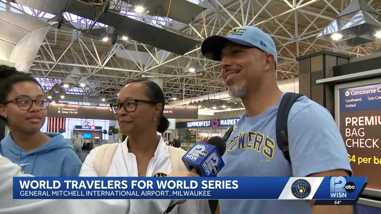 'Traveled for ... 24 hours': Fans travel from across the world for the World Series — WISN 12 Milwaukee, Waconia Sports news