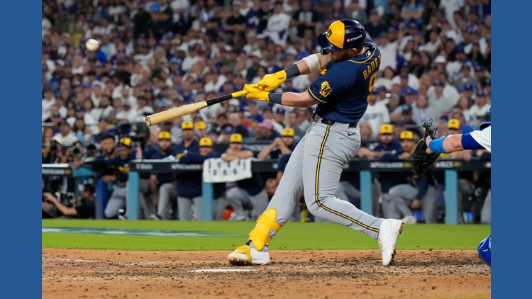 Brewers stun Dodgers with back-to-back homers in 7th inning and take 3-0 lead in NLCS with 6-2 win — KARE 11 Sports, Waconia Sports news