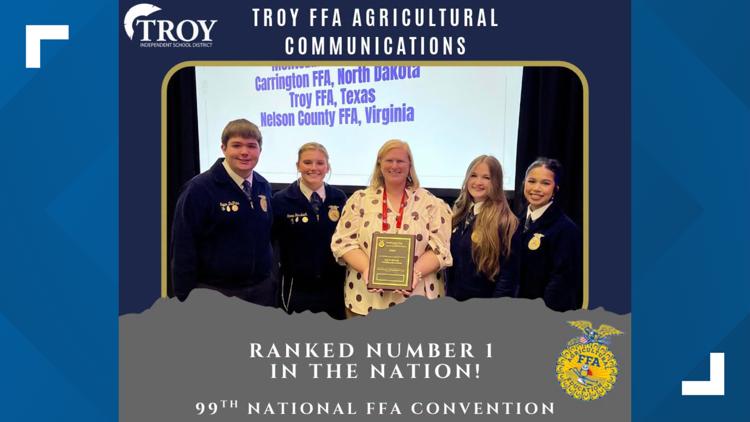 Troy FFA students place first in the nation in Agricultural Communications — KCEN (Central Texas), Waconia Schools news
