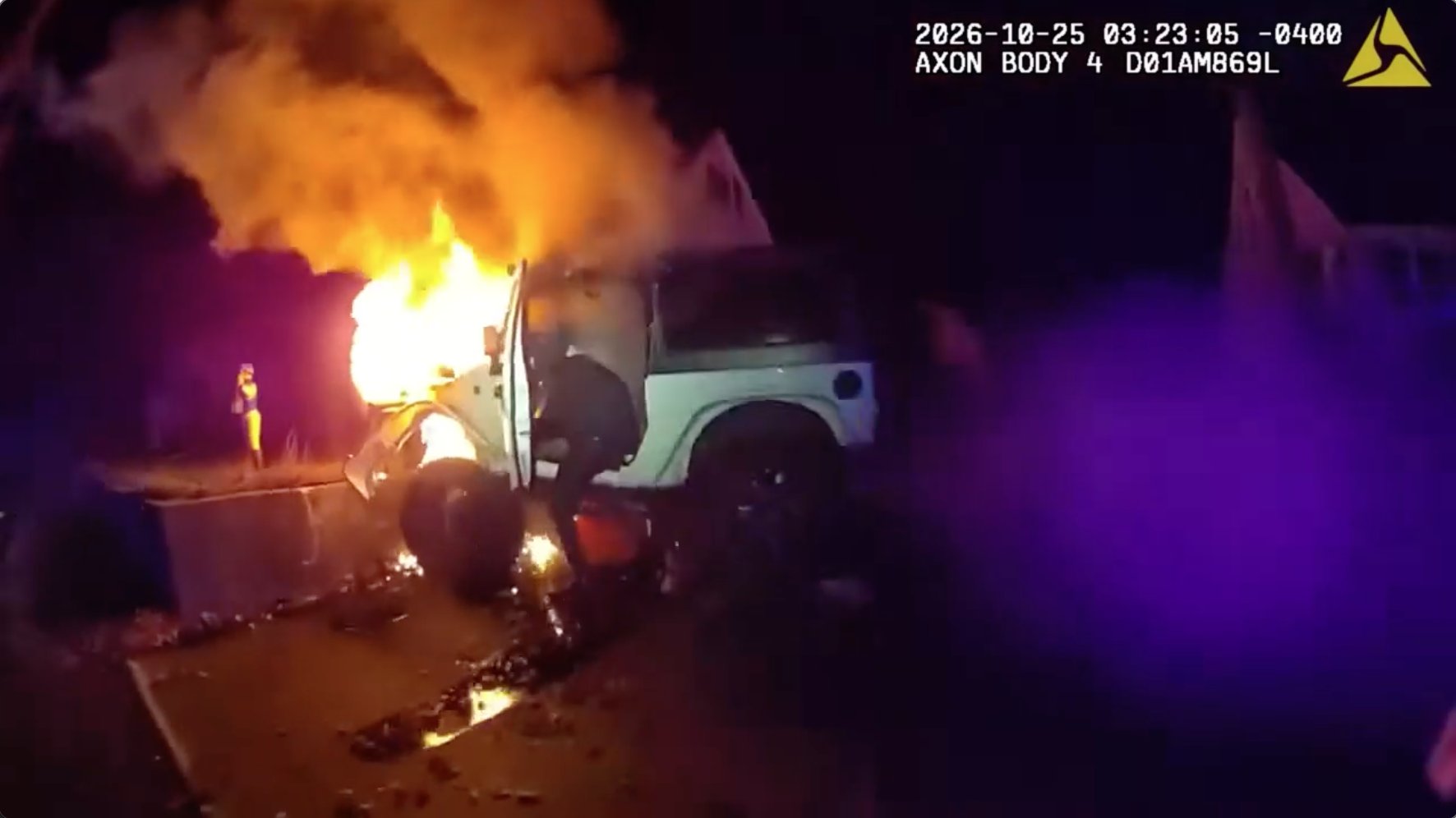Bodycam video shows police rescuing man from burning Jeep after crash; driver facing multiple charges — FOX 9, Waconia Community news